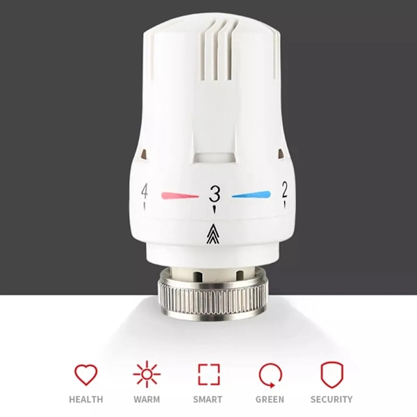 Kylare Termostat Regler Ventil Justerbar Golv Värme Temperatur Kontroll Termostat Ventil M30*1.5