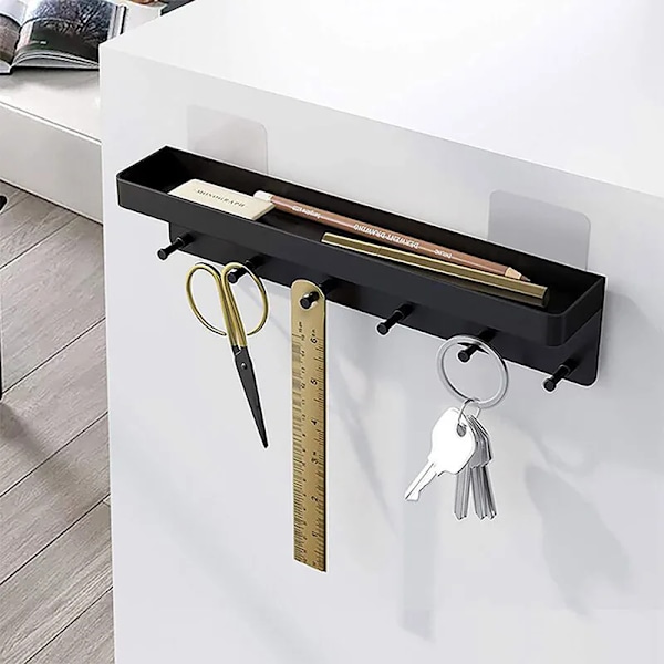 Hvid Nøgle Holder til Væg Dekor Post Reol Sorter Organizer Nøgle Bøjle