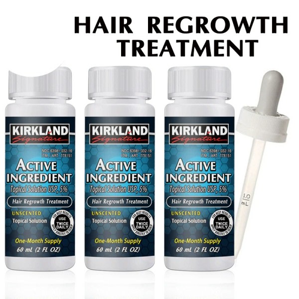 3 flasker 60ml Hår Growth Essence 5% Active Ingredient Hand Hår Tab Løsninger
