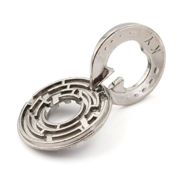 1kpl 52x6mm metalli lukitsematon labyrintti palapeli labyrinti IQ mieli aivo kiusoittaja koulutus lelu