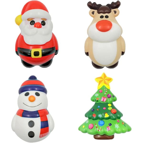 Jul leksaker tomten snögubben squishy stress bollar långsamt stigande avlastning leksaker