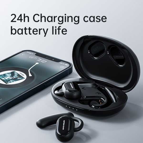 Åpne Ear Hodetelefoner TWS True Trådløse Earplus with Earkroker Bluetooth Bone Conduction Earphone handsfree