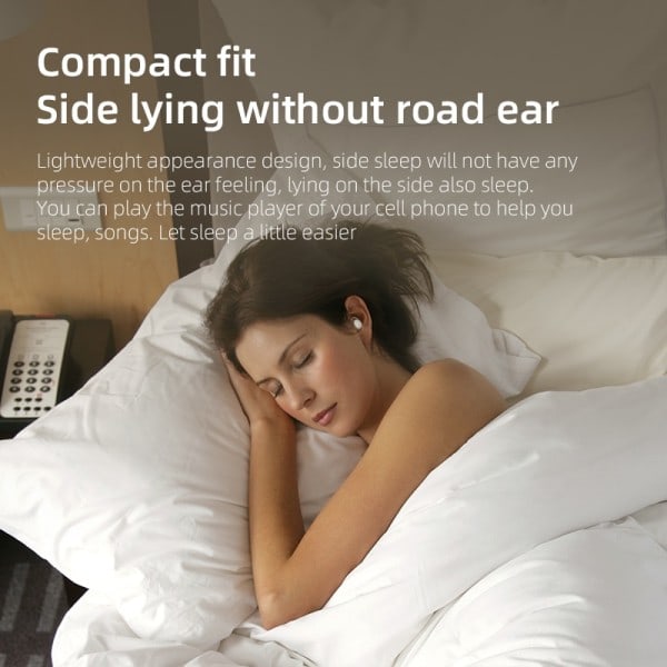 Usynlig Søvn Trådløs Øretelefoner Bluetooth Earplus Noise cancelling Touch Control Hodetelefoner