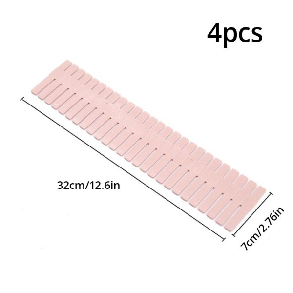 4 deler Divider Justerbar Husholdning Oppbevaring Skap Kombinasjon Undertøy Sokker Skuff Arrangør