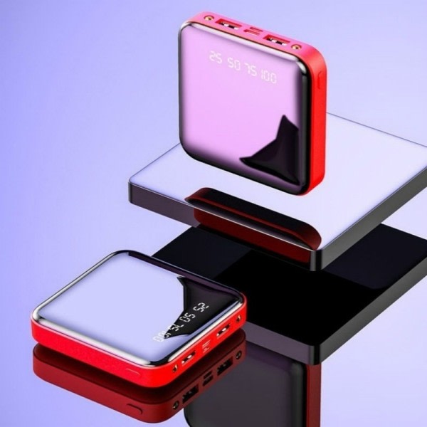 Mini Portable Power Bank Digital Display Ekstern Batteri Oplader med Dual USB Hurtig Opladning