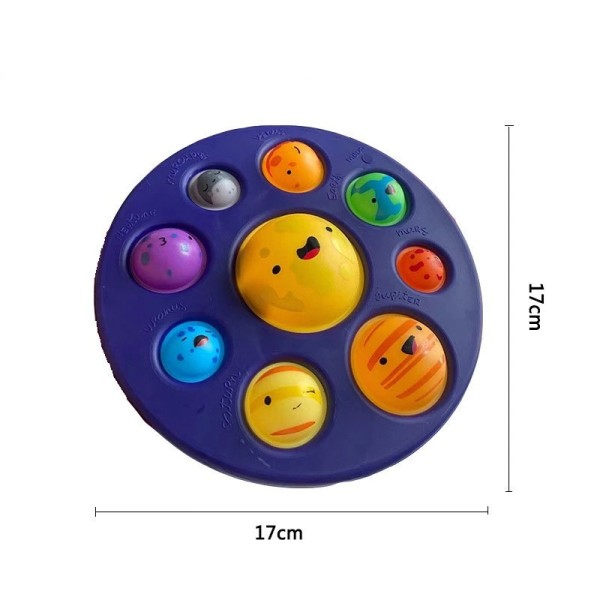 Kids Eight Planets Simple dimmer bubbles Fun Kid Fidget Toys Antistress Toy