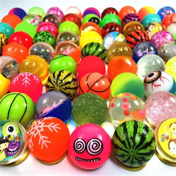 20 stykker gummi 25mm mini springende bolde sjovt legetøj