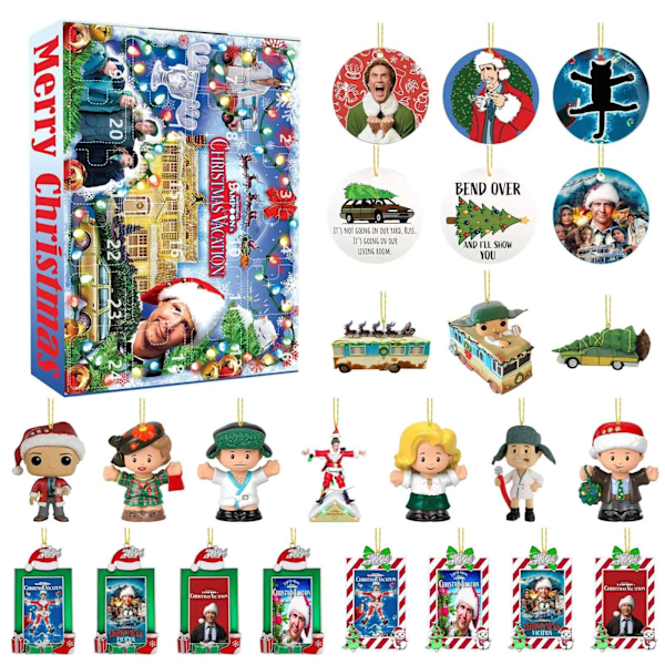 2D advent kalender 24 dagar  advent kalender med  slumpmässiga fasta siffror