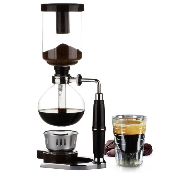 Japansk stil hävert kaffebryggare te hävert kanna vakuum kaffebryggare glas typ kaffe maskin filter