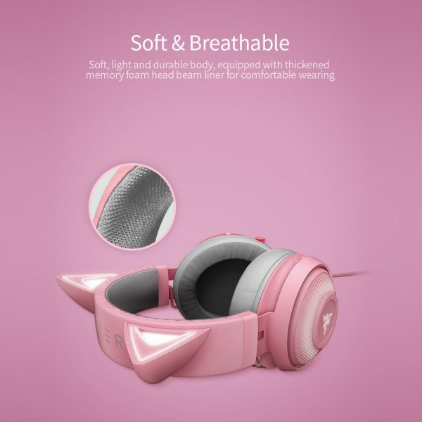 Kitty Gaming Headset TNX 7.1 Surround Sound Hovedtelefon USB Interface Aktiv Støjreduktion Mikrofon Headset Gamer