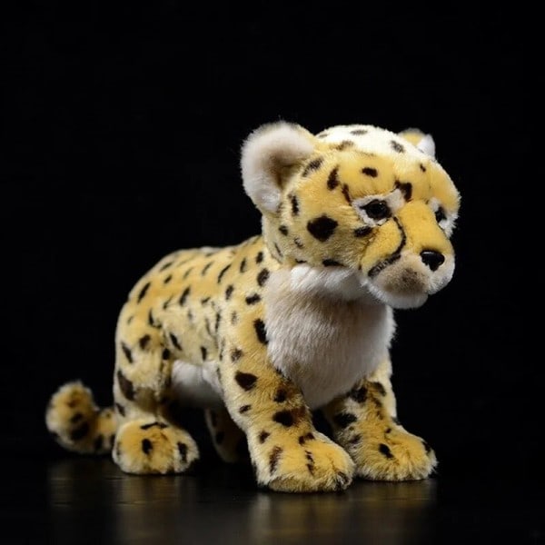 Sød Lifelike Stående Sne Leopard Fyld Plysj Legetøj Panthera Uncia Uncia Ounce Blød Hvid Ounce Dukke