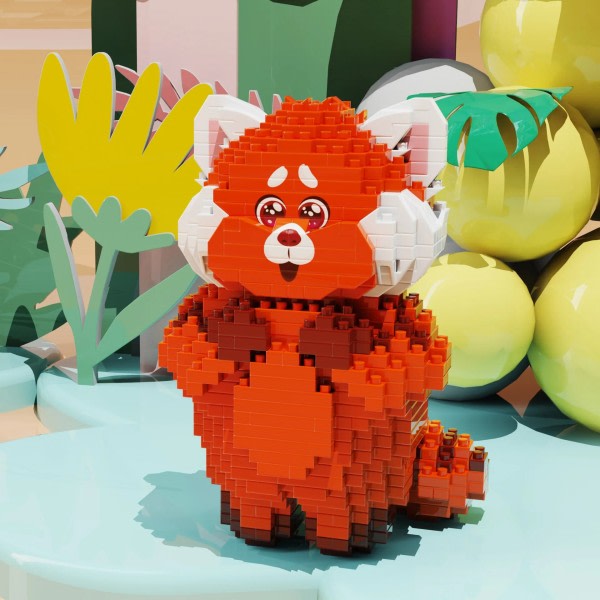 Disney Värda röd Mikro Byggklossar Gör-det-själv Panda Modell Diamant Tegelsten Figurer Leksaker