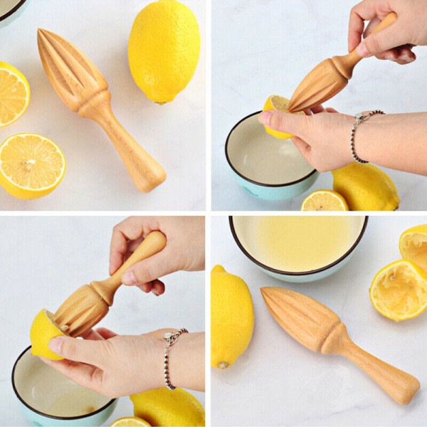 Creative Trä Frukt Juicer Apelsin Citron Squeezer Mini Hand Press Manual Squeezer