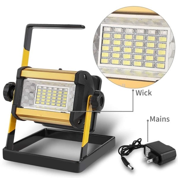 50W Flood Light Utomhus Portabel LED Reflektor Spotlight Laddningsbar Projektor Floodlight