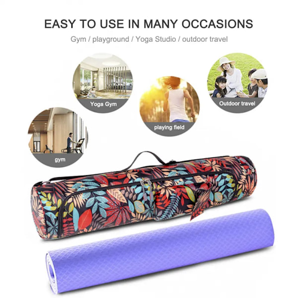 Trykt Yoga Taske Yoga Mat Taske Mænd Damer Sport Mat taske Pilates måtte rygsæk Fitness Dance Gym Mat cover