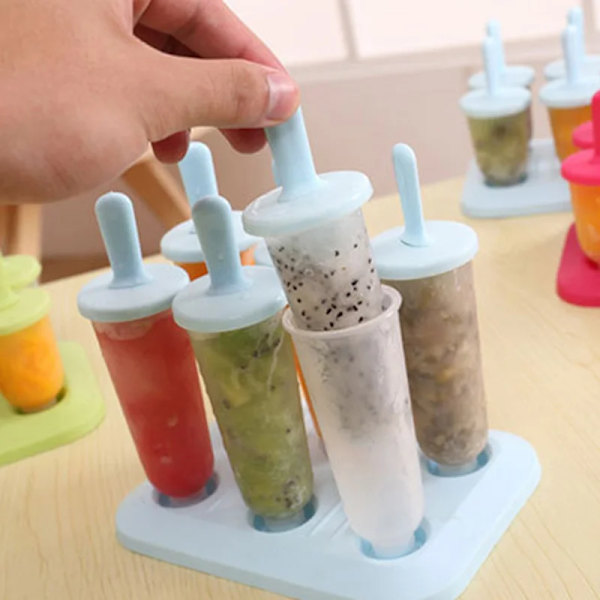 Popsicle Is Cream Mould Gør-det-selv Is Pop Forme med pind Genanvendelig Plastik Is Pop Terning Maker