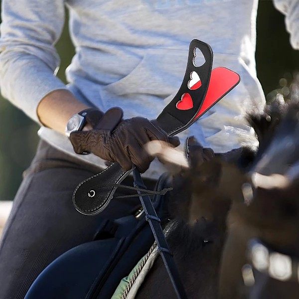 Häst Crop PU Läder Mjukt Handtag Ridning Paddel