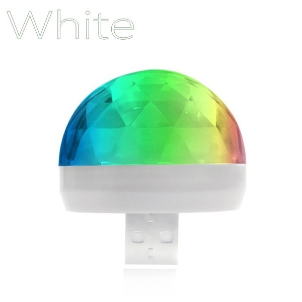 Led Apple USB Bil USB Ambient Light DJ RGB Mini Fargerik Musikk Lyd Grensesnitt Ferie Fest atmosfære