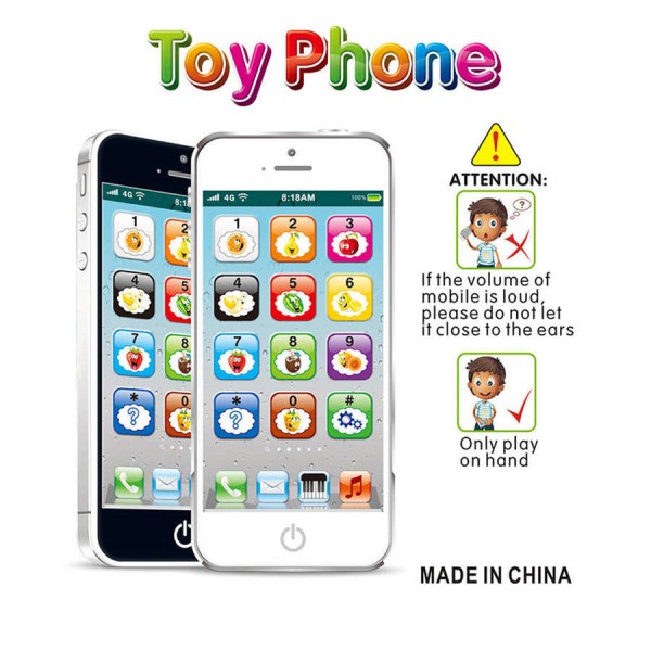 Barn mobil telefon leksak mobil smart telefon leksak lär spel barn lärande engelska mobil telefon pedagogisk leksak