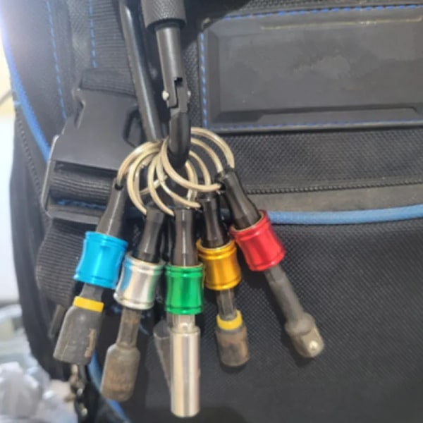 6 delar Set 1/4" Hexagonal skaft skruvmejsel huvud hållare förlängning stång nyckel kedja adapter borr bit