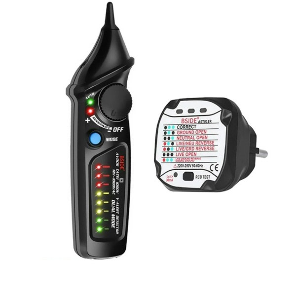 Krets Säkerhet Checkup Kit AVD06 Voltage Detektor Och Socket Tester