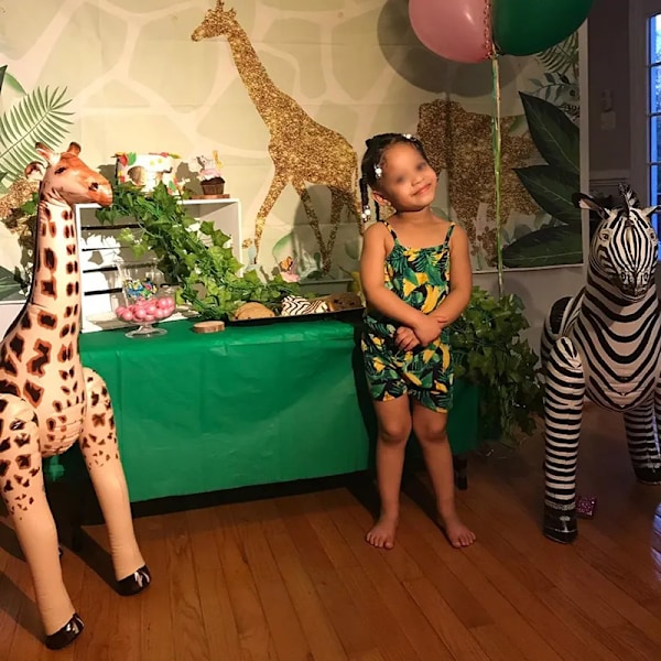 Stor Simulering Giraf Zebra Jungle Dyr oppustelig ballon