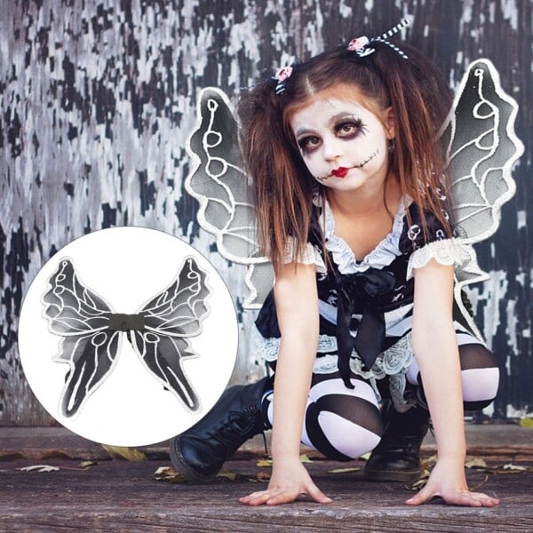Fairy Wings Børn Sort Sommerfugl Vinger Sort Engel Halloween kostumer