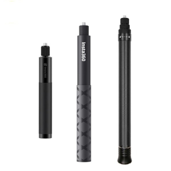 Invisible Selfie Stick For GO 2 / ONE RS / R 70cm 1,2m Carbon Fiber Extension Stang