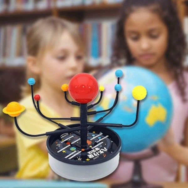 1Sett Solar System Nine Planets Model Science Kit DIY Assembly Foreldre-barn Interaksjon Planetarium Leketøy