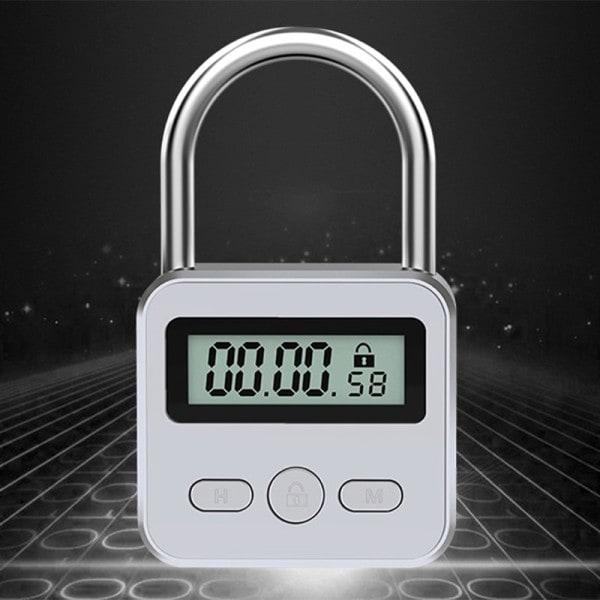Metall Timer Lås LCD Display Multifunktion Elektronisk