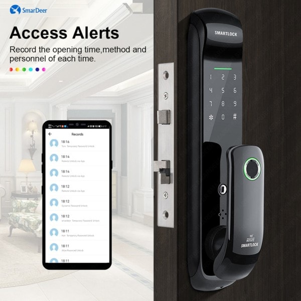 Smart Dörr Lås för lås med WiFi Biometrisk  Fingeravtryck Lås med Fingeravtryck/Plösenord/RFID Kort/Key/APP lås uppLåser & Nycklar