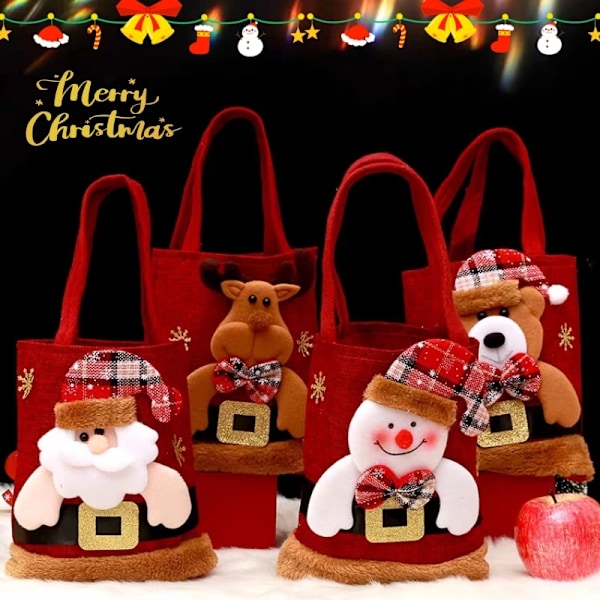 10 stykker jule tote gave poser  jule aften eple poser godteri poser  jule gaver