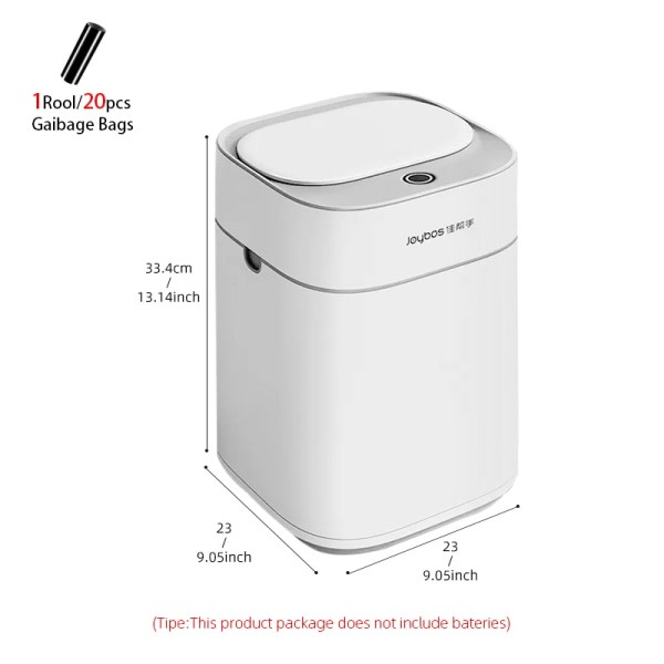 Smart badrum soptunna automatisk påsar elektronisk soptunna vit beröringsfri smal smart sensor sopor bin