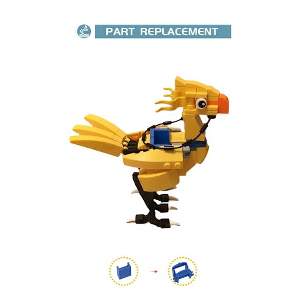 Final Bird Chocobo Building Blocks Set Idea Assemble Cloud Strife And Sephiroth Lelut