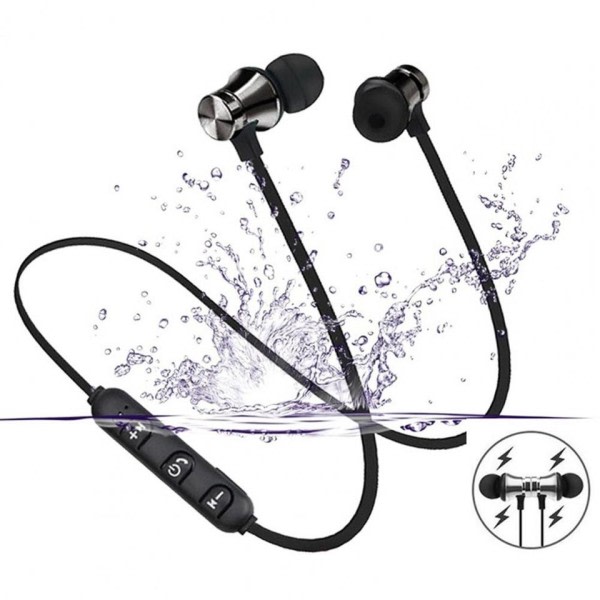 Magnetisk trådløs hodetelefoner bluetooth øretelefoner stereo sport vanntette ørepropper