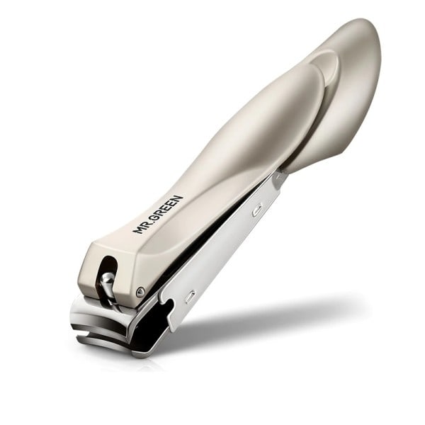 Negle klippere rustfrit stål anti stænk fingernegle kutter manicure værktøj bionics design negletrimmer