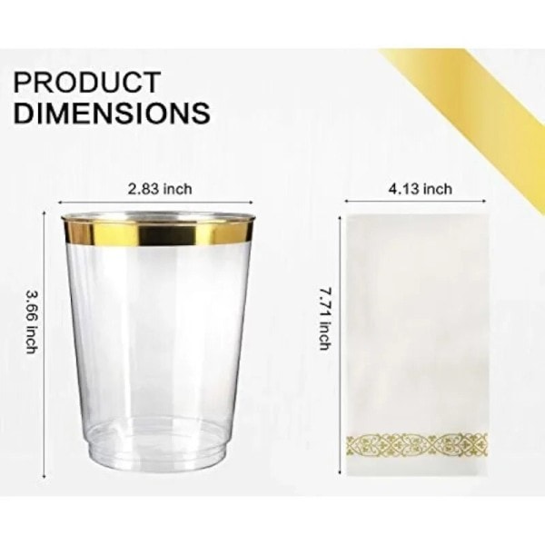 350 Styk Guld Servise Set