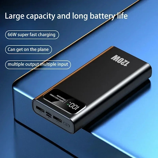 200000mAh erittäin suuri kapasiteetti virta pankki 120W