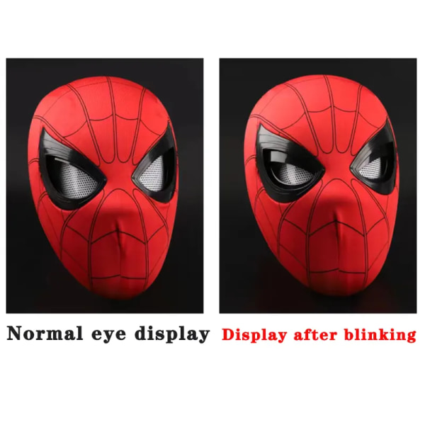 Hjem Hodeplagg Cosplay Moving Øyne Maske Spider Man 1:1 Fjernkontroll Elastisk Maske