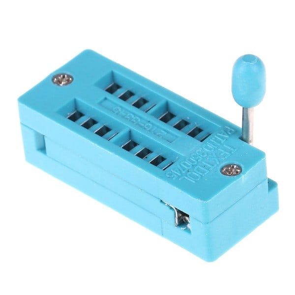 2 stk Ny Dip16 Zif Zip Ic Socket 16p Dip Chip Test Adapter