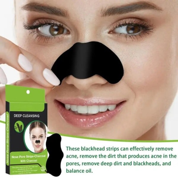 Nese Strips 10stk Svarthode Rensing Strips Hormhode Fjerning Nese lapp Peel Off Nese klistremerke