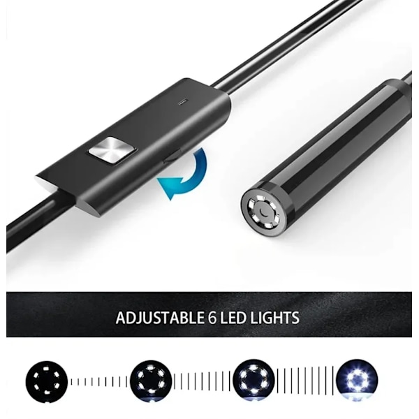 7,0 mm   TYPE-C   endoskop   kamera   IP67   vanntett   6   LED-lys