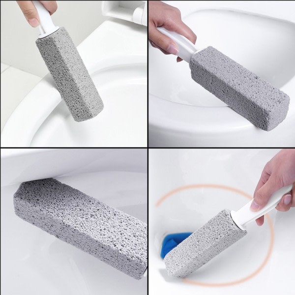 Demontere solid Quagmire Pimpsten Sten toilet børste badeværelse toilet toilet rengøring børste stav  fliser vask badekar kalk plet fjern f482 | Fyndiq