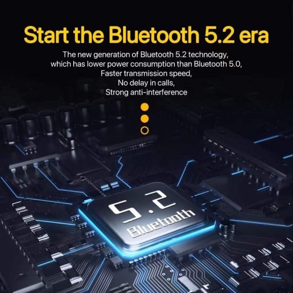 Trådlösa Hörlurar Fone Bluetooth 5.2 Hörlurar Touch Control Headset Med Mic Vattentät Sport Hörlurar