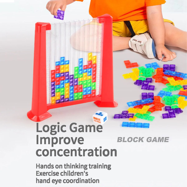 3D Tetris Farverig Bygningsblokke Udskiftelig Puslespil Kreativt Desktop Tangram Spil Klassisk Videnskab Uddannelsesmæssigt Børn Legetøj