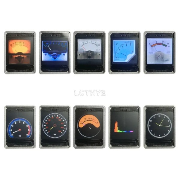 Stemme aktiveret 1,3 Tommer Musik Spektrum Rhythm Niveau Indikator VU Meter HD LCD Farve Analog Multi-mode GPS Aluminium Legering