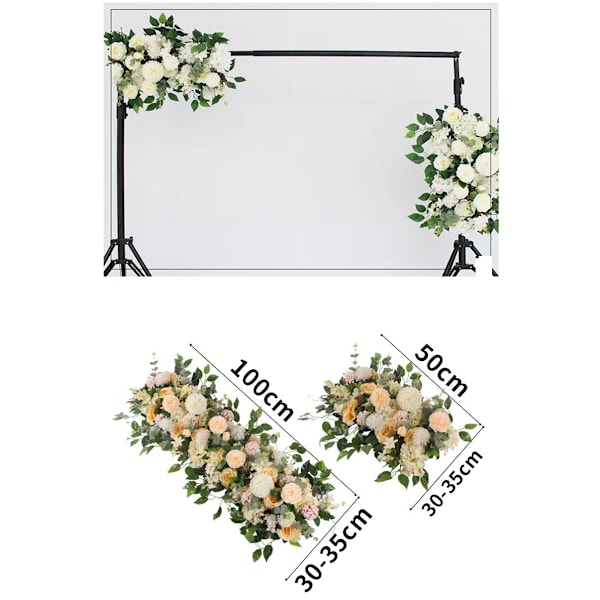 100 cm DIY Bryllup Blomster Væg Dekoration Arrangement Forsyning