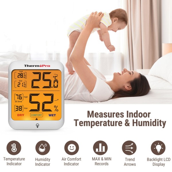 Digitaalinen sisä huone lämpömittari kosteusmittari lämpötila kosteus  anturi 836a | Fyndiq