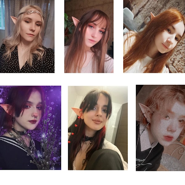 Mystisk engel alveører latex ører for fe cosplay kostyme tilbehør