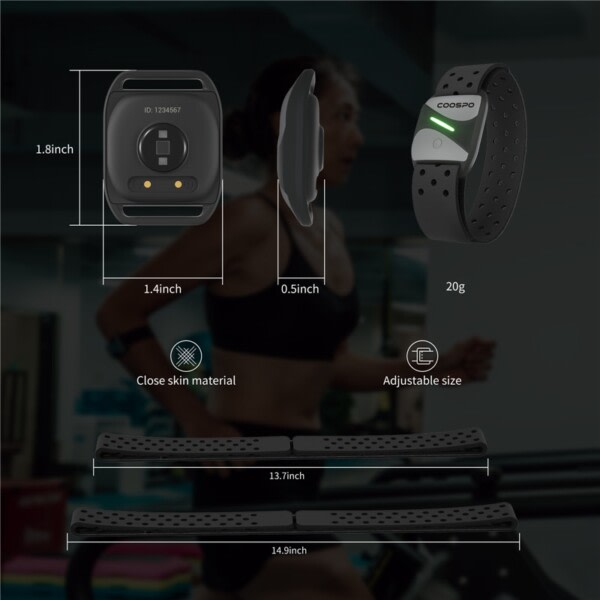 Puls monitor Armband Optisk Utomhus Fitness Sensor